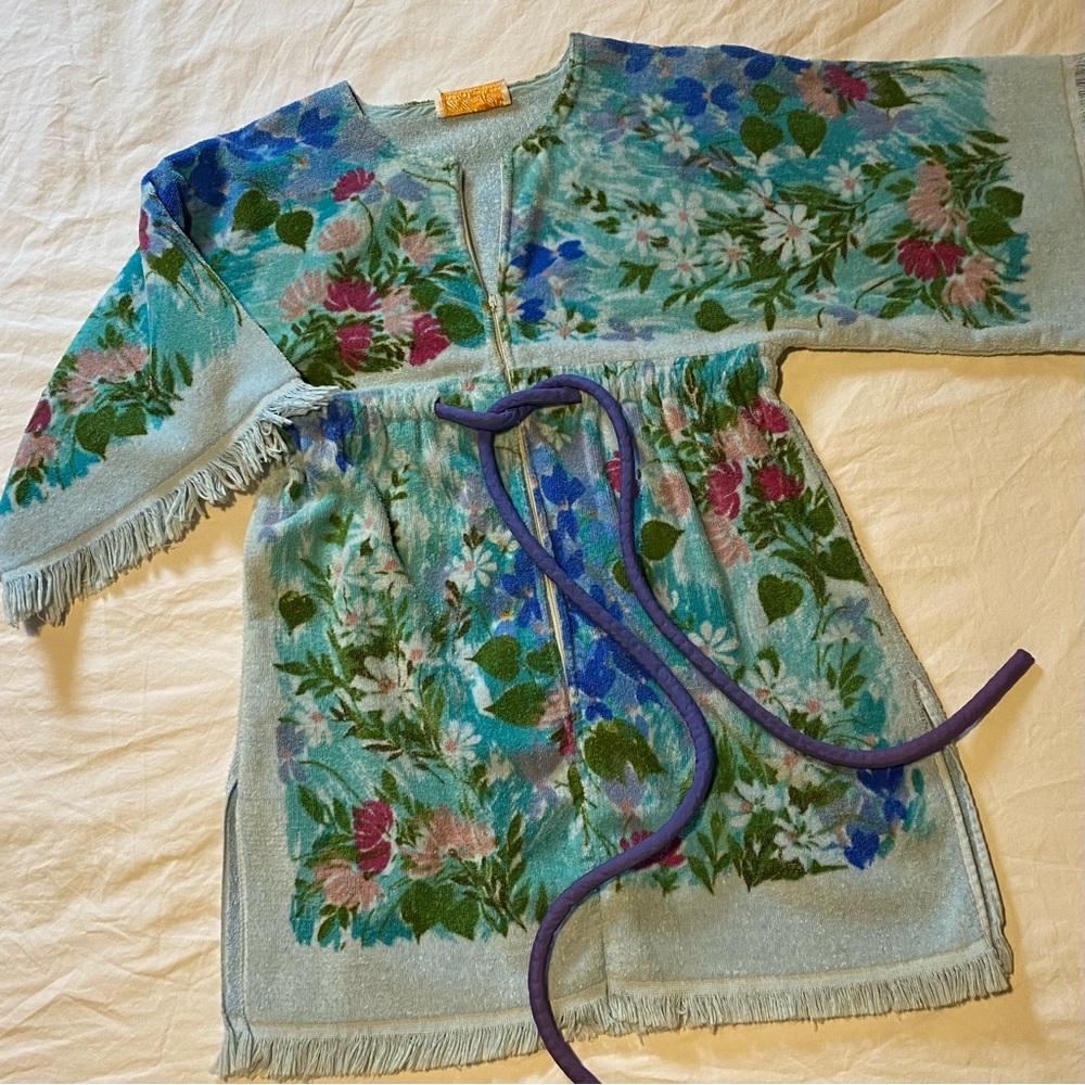 Vintage Terrycloth Dress Beach Coverup